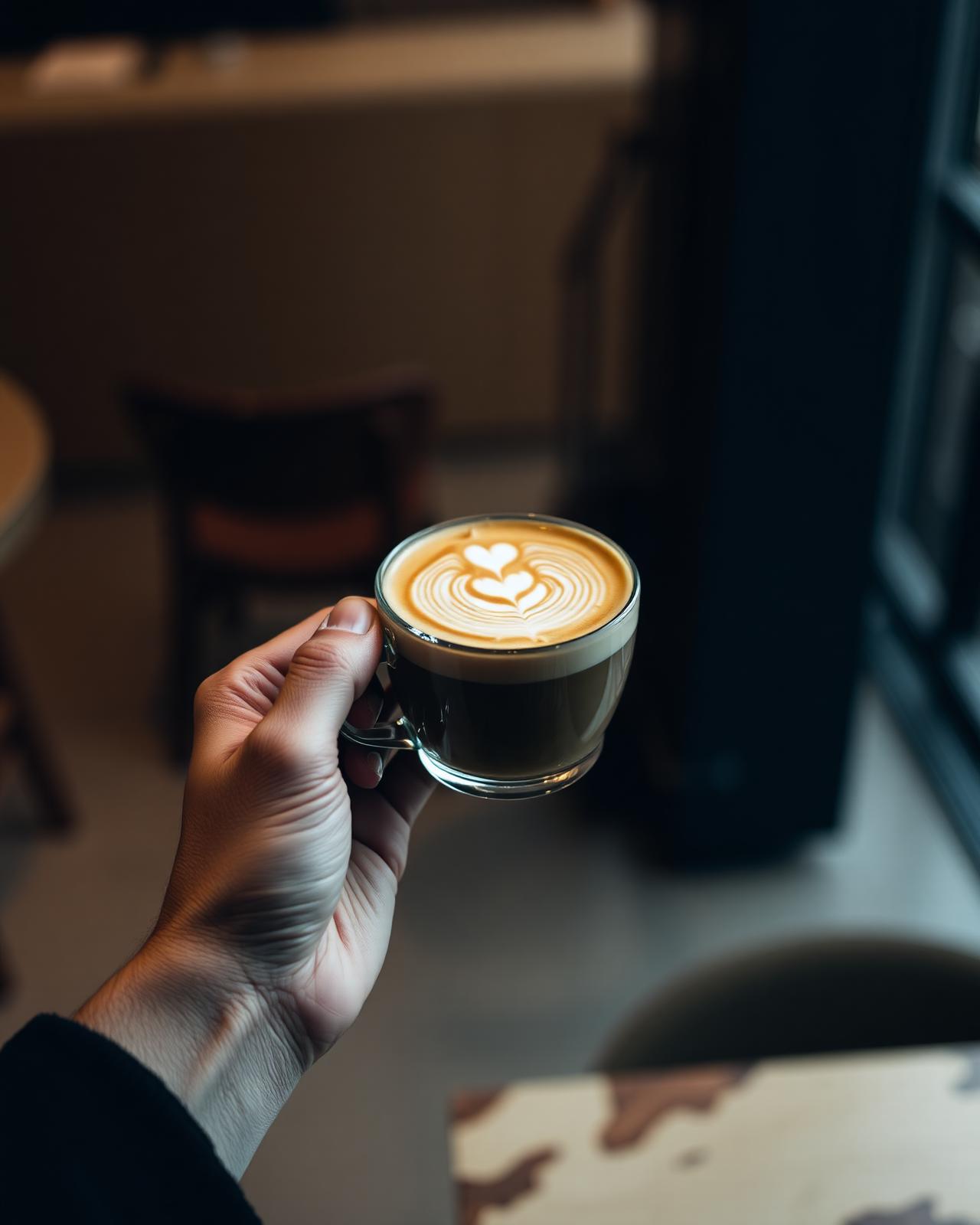 Latte art cappuccino